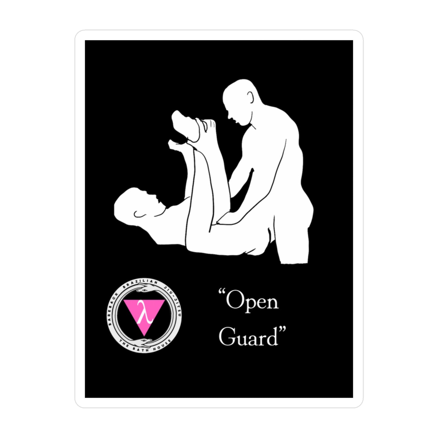 The Bath House BBBJJ "Open Guard" Kiss-Cut Vinyl Decal