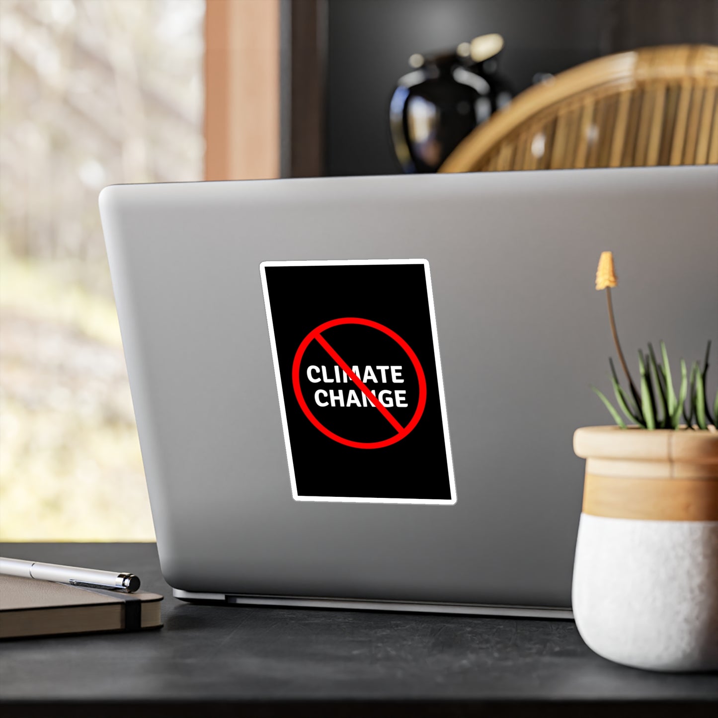 No Climate Change Vinyl Decal