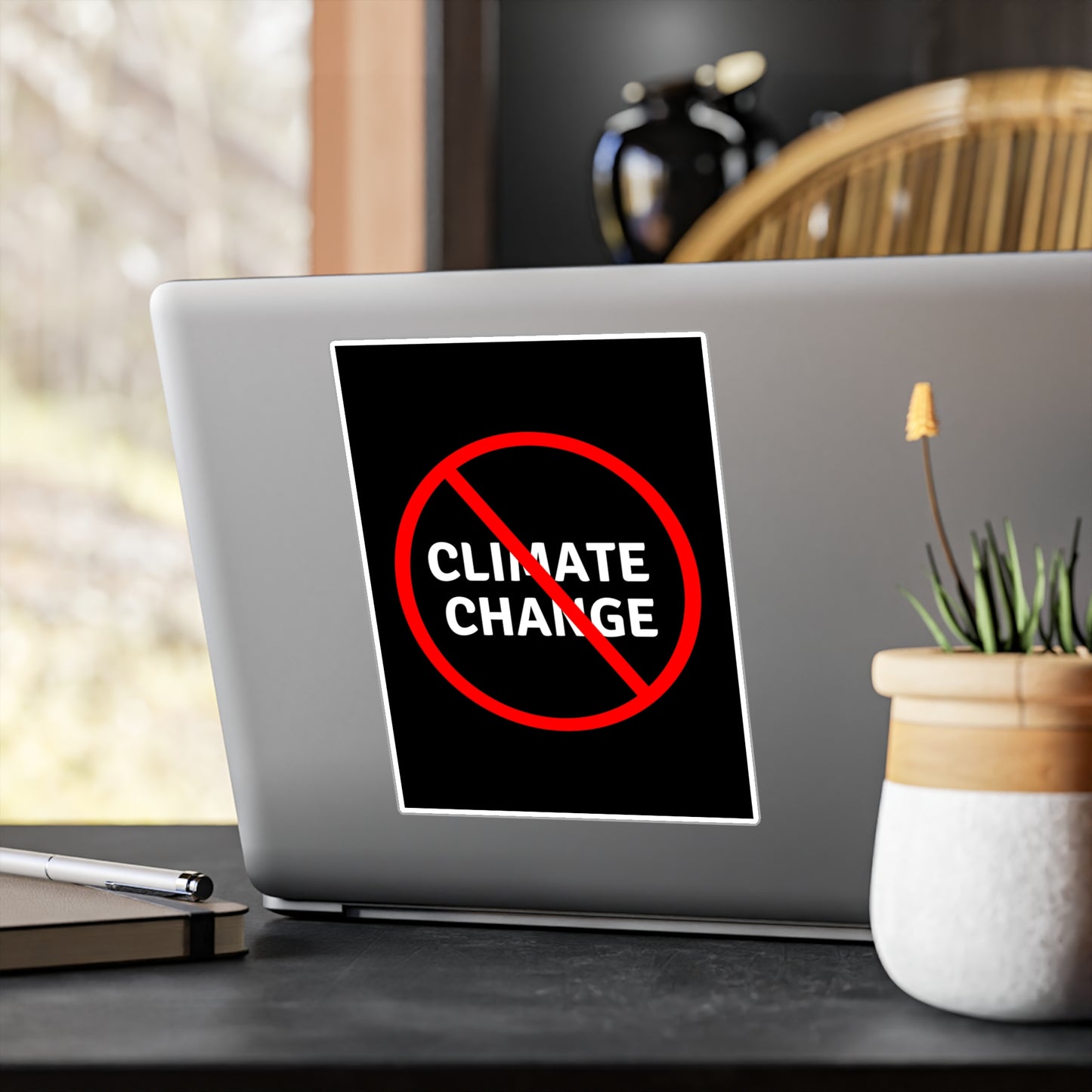 No Climate Change Vinyl Decal