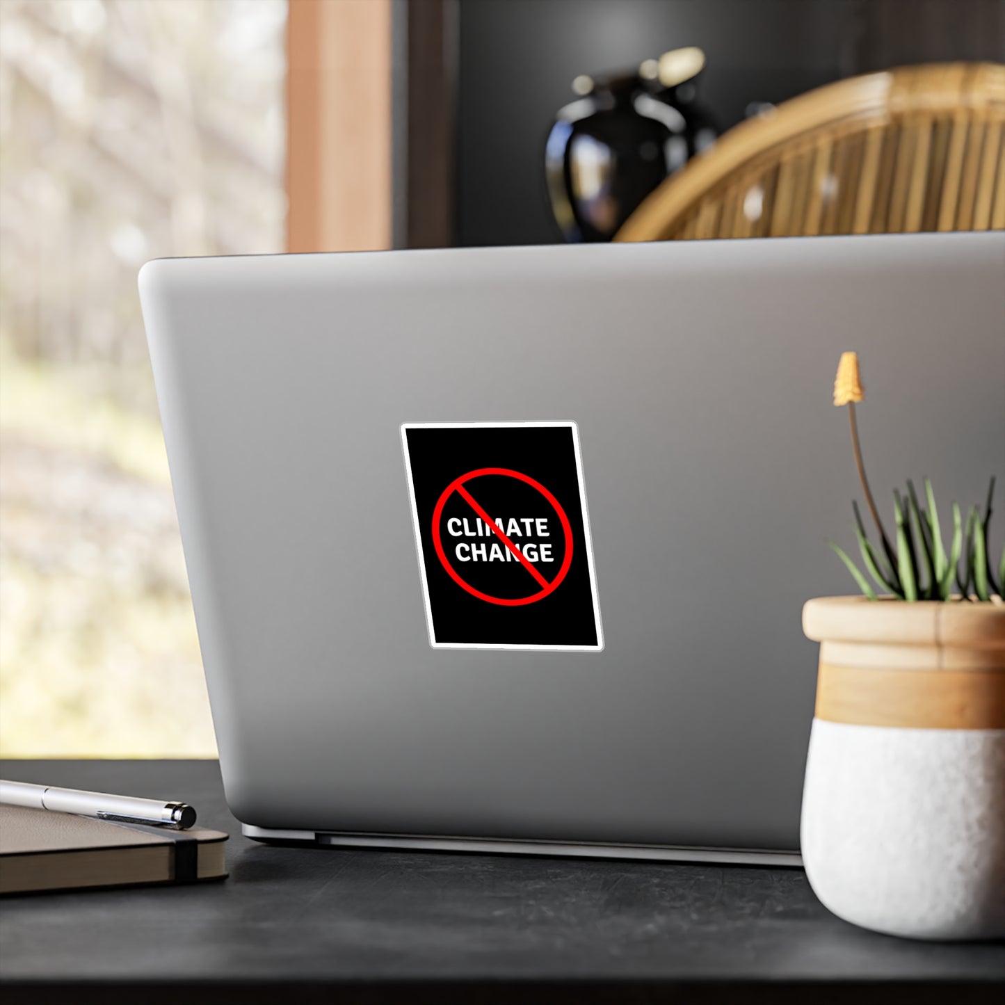 No Climate Change Vinyl Decal