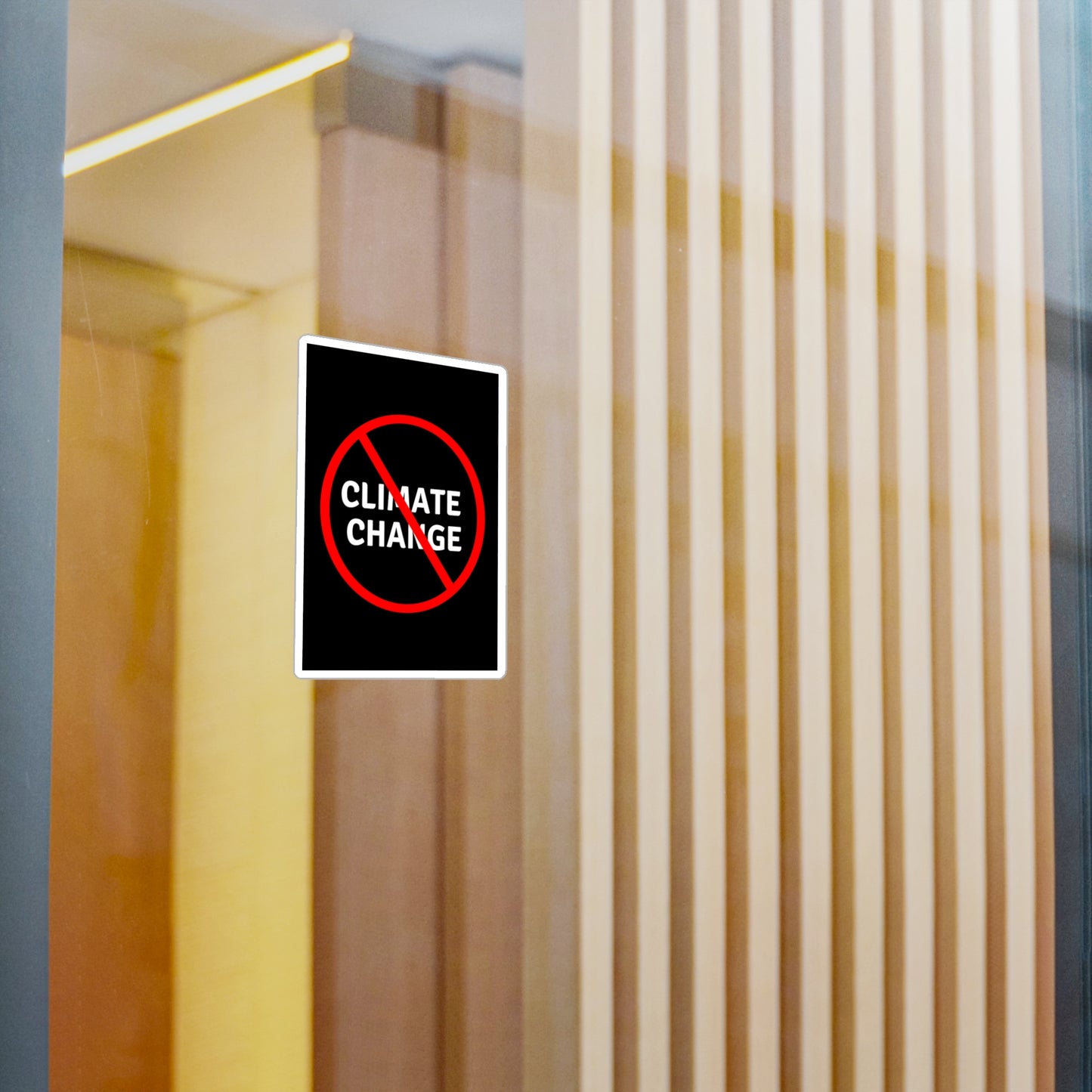 No Climate Change Vinyl Decal