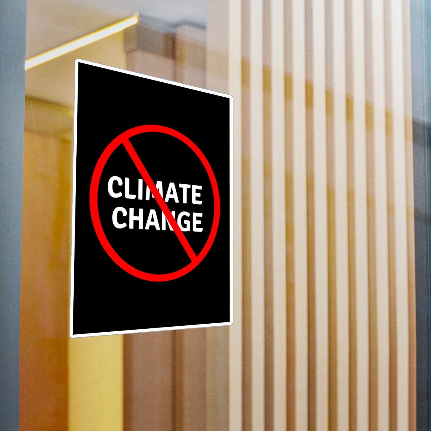 No Climate Change Vinyl Decal