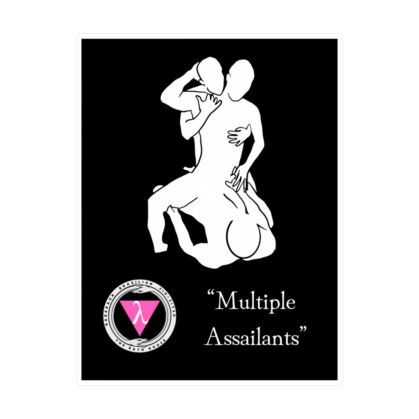 The Bath House BBBJJ "Multiple Assailants" Kiss-Cut Vinyl Decal