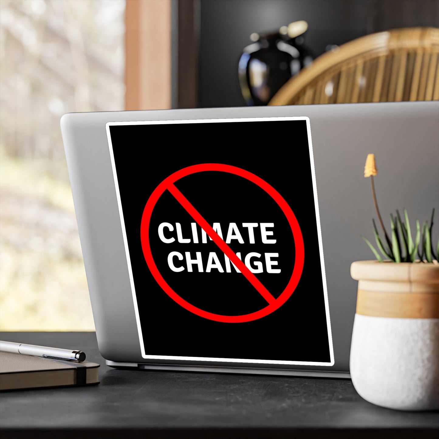 No Climate Change Vinyl Decal