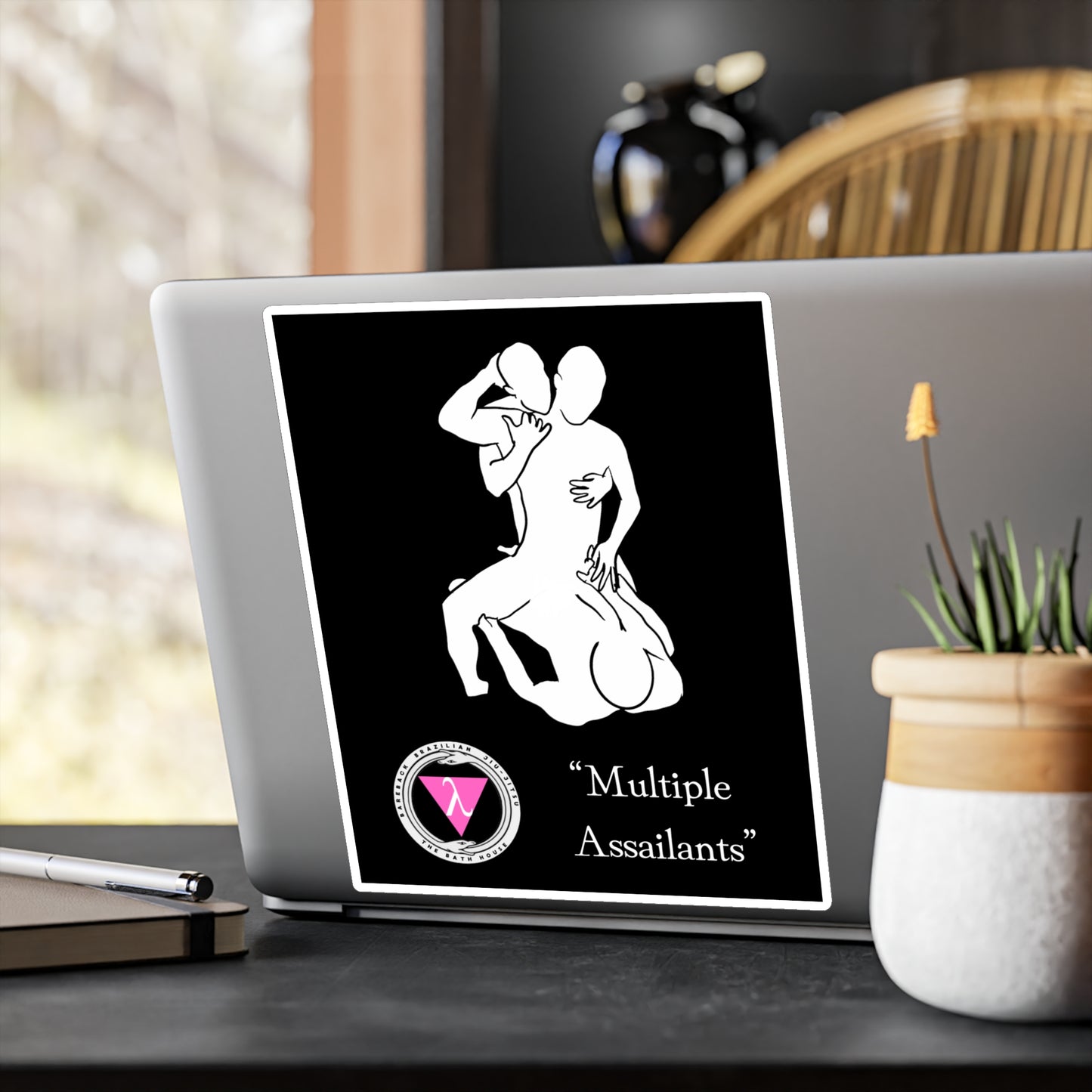 The Bath House BBBJJ "Multiple Assailants" Kiss-Cut Vinyl Decal