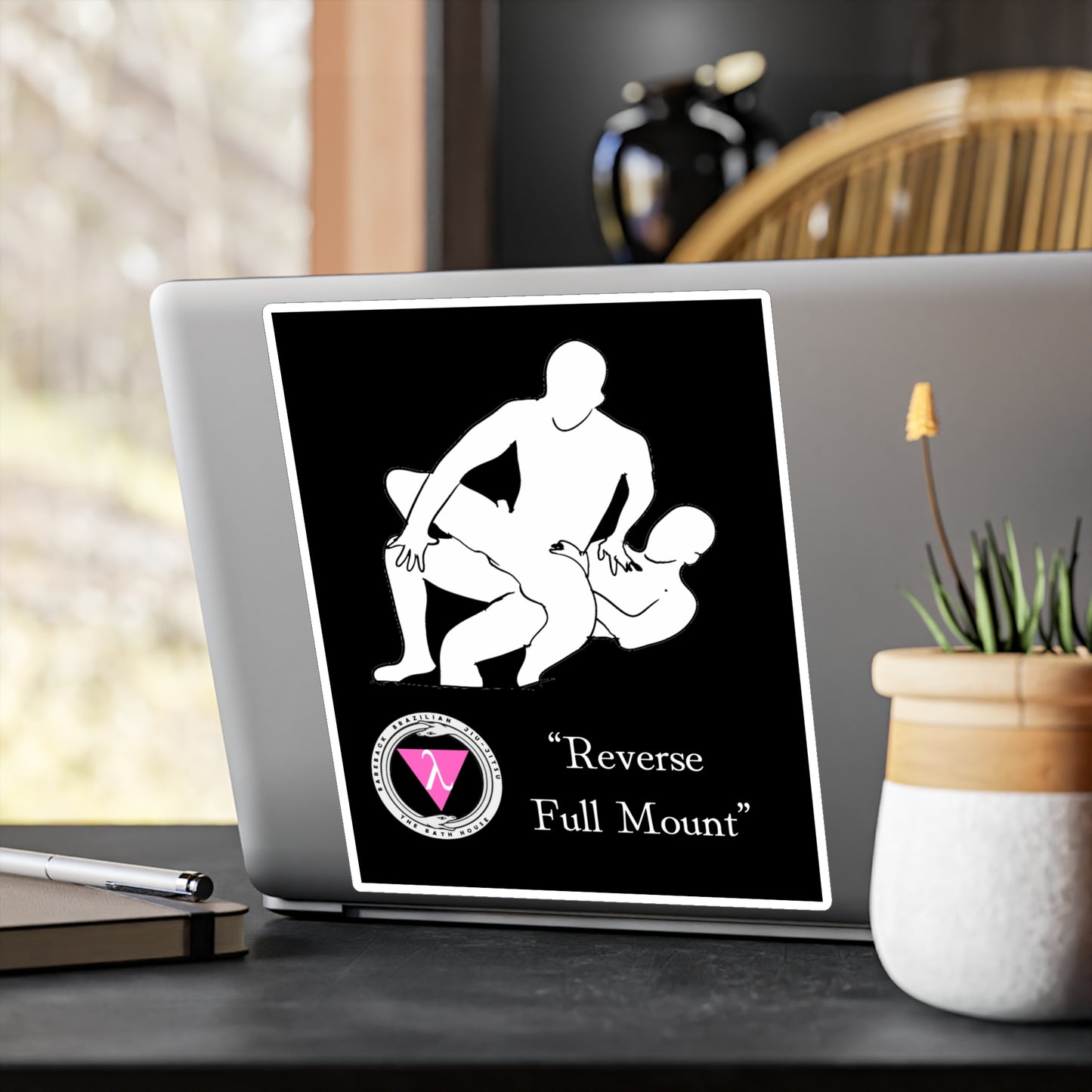 The Bath House BBBJJ "Reverse Full Mount" Kiss-Cut Vinyl Decal