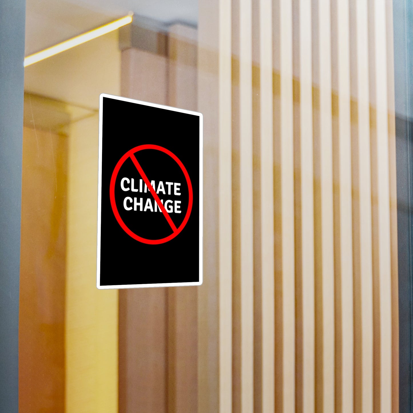 No Climate Change Vinyl Decal